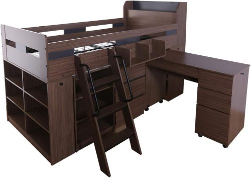 ネルコンシェルジュ システムベッド デスク付き 子供 ロータイプ Amber 36100051