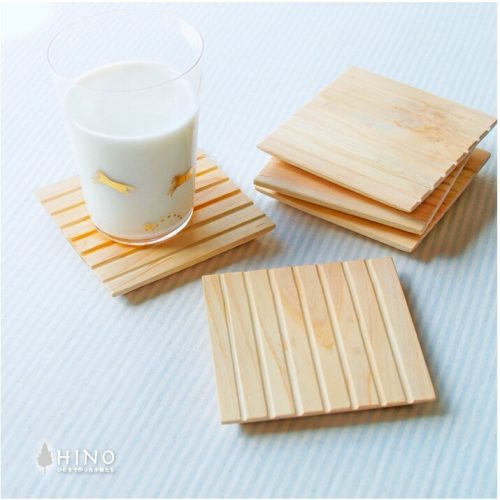 四国加工 桧の木製コースター