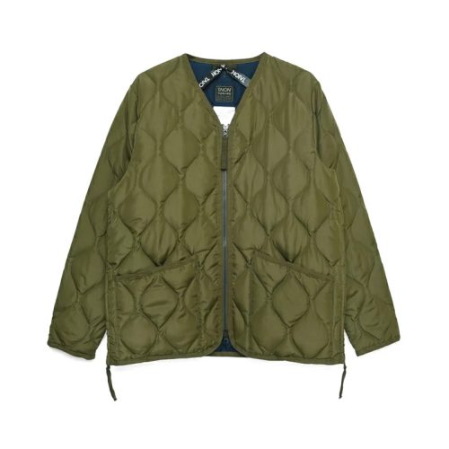 タイオン(TAION) ミリタリー Vネックジップ ダウンジャケット