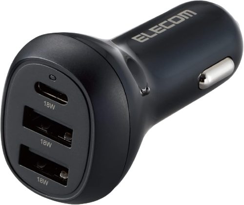 エレコム(ELECOM) 3ポートシガーチャージャー MPA-CCPD06BK