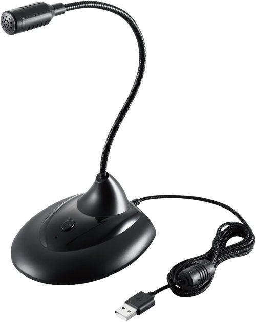 エレコム(ELECOM) マイク 有線 USB-A スタンド型 HS-MC07UBK