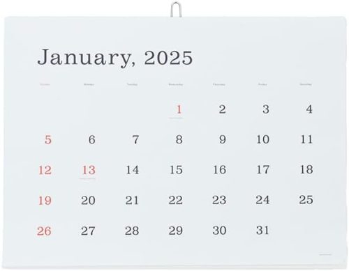 ANDO GALLERY 2025 葛西薫 カレンダー 罫線なし