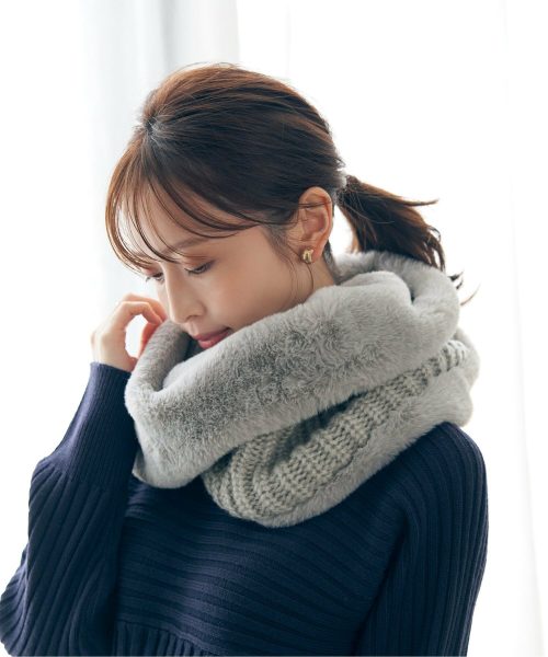 イッカ(ikka) エコファーMIXショートスヌード