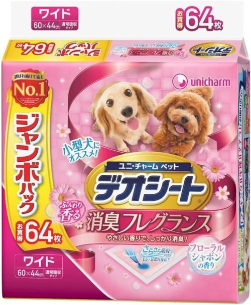ユニ・チャーム デオシート 消臭＆フレグランス フローラルシャボンの香りワイド 64枚