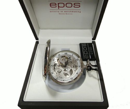 エポス(EPOS) 両開き懐中時計 スケルトン 2078P