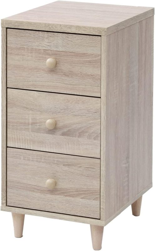 山善(YAMAZEN) ホコリの入りにくい 木製 チェスト スリム 3段 FCL-3S