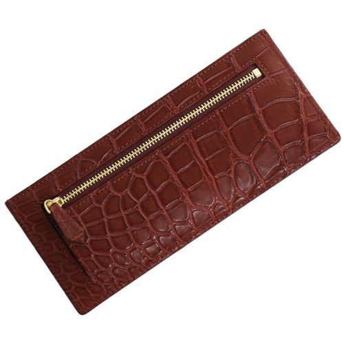 三京商会 ポロサス クロコダイル スリム 長財布
