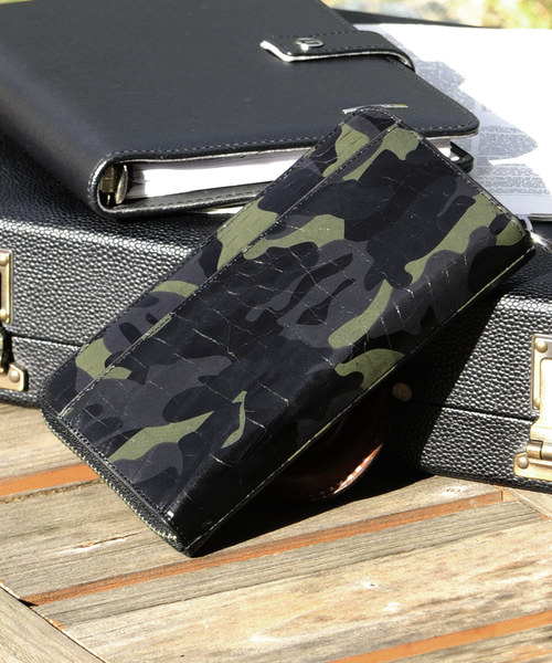 三京商会 クロコダイル ラウンドファスナー 長財布