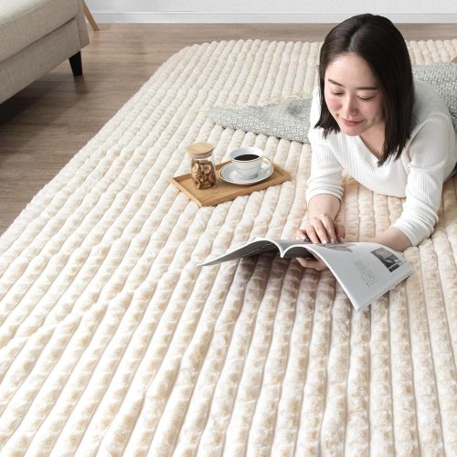 タンスのゲン 新素材 エアロゲルα ふわもこ ラグ mocoair 80100117