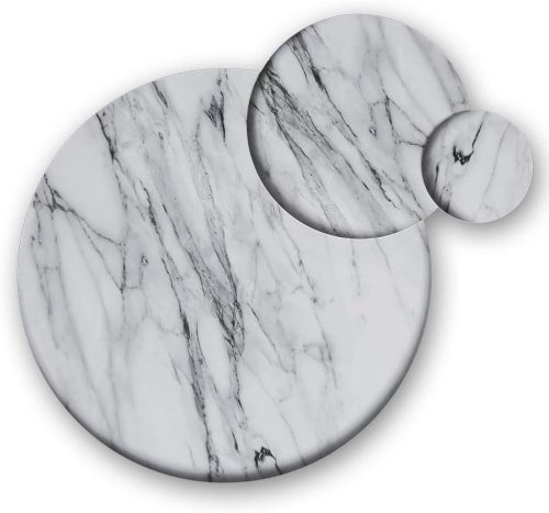 mon・o・tone 大理石柄ラウンドマット 3枚セット