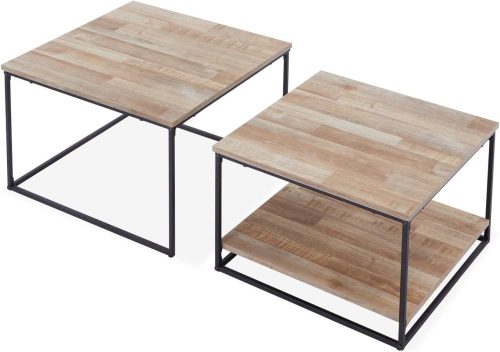 ロウヤ(LOWYA) 木目調ネストテーブル F406_G1005