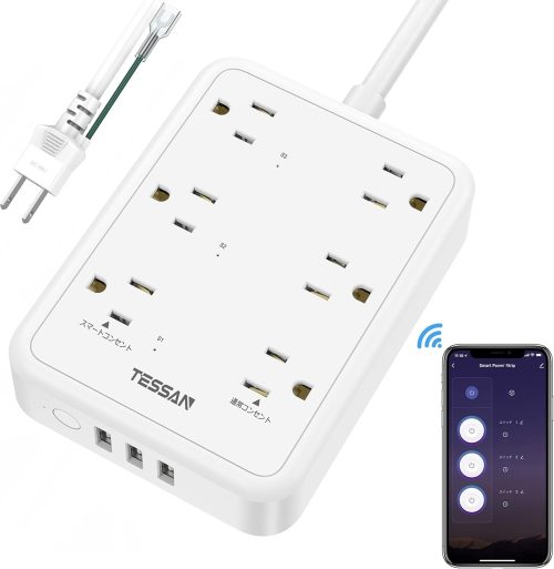 TESSAN スマートプラグ スマート電源タップ TS-106S-JP