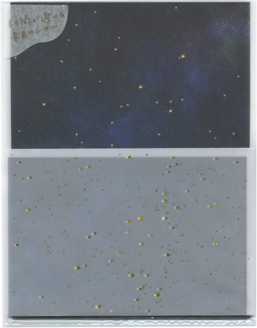 包む(TSUTSUMU) レターセット 景色 トレーシングペーパー レター 夜空と星 H-TL064