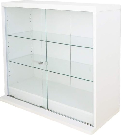 地球家具 コレクションラック DIO ワイド幅90cm 引き戸 ロータイプ 深型 aks-9038l