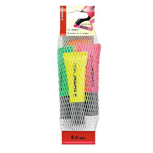 スタビロ(STABILO) ネオン 4色セット 蛍光ペン 72-4-1