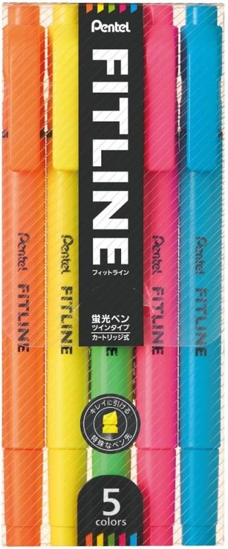 ぺんてる フィットライン 5色セット SLW11-5