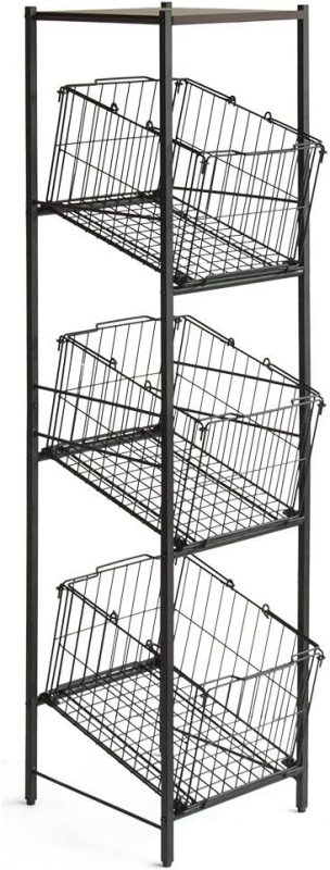 エアリゾームインテリア(Air Rhizome Interior) 棚付きランドリーバスケット アルコ 3段タイプ air-lbk05