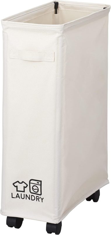 パール金属(PEARL METAL) ランドリーバスケット 34L スリム キャスター付 N-7892