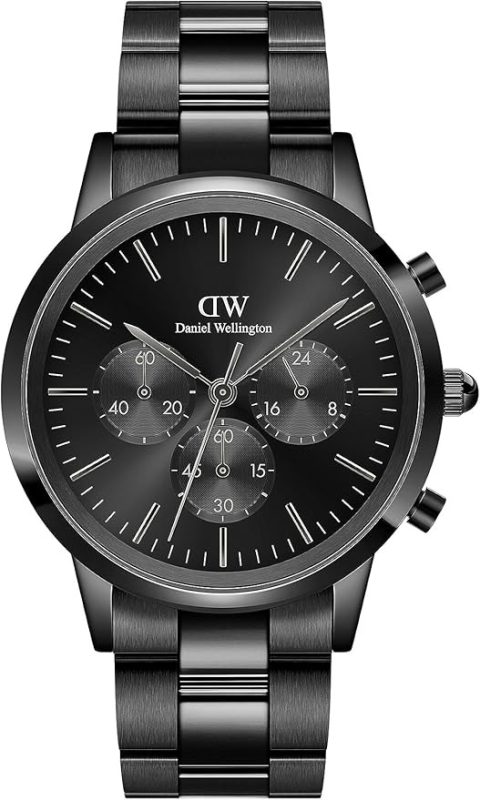 ダニエル・ウェリントン(Daniel Wellington) Iconic Chronograph Link Onyx B DW00100642