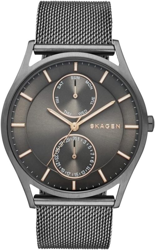 スカーゲン(SKAGEN) HOLST クロノグラフ マルチファンクション チャコール スチールメッシュウォッチ SKW6180