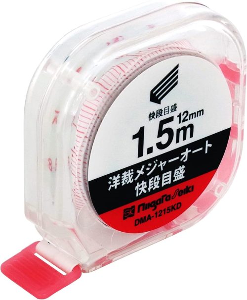 新潟精機(Niigataseiki) 洋裁メジャーオート 快段目盛 12×1.5m DMA-1215KD