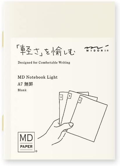 ミドリ(MIDORI) MDノート ライト A7 無罫 3冊組 15281006
