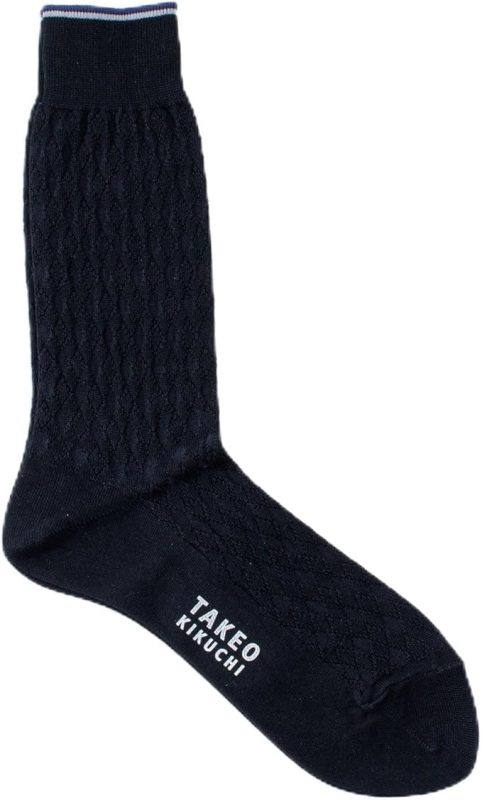 タケオキクチ(TAKEO KIKUCHI) リンクスダイヤ柄 ドレスソック