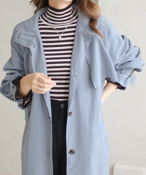 ソーシャルガール(Social GIRL) ヨーク付きスタンドカラーコート