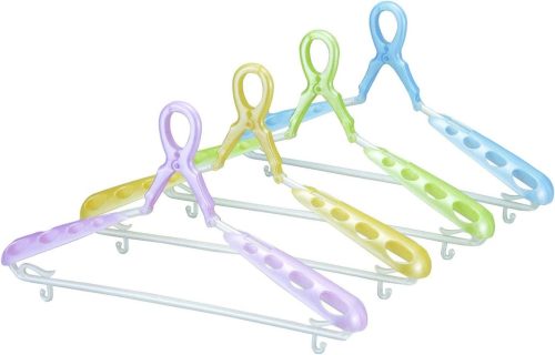 小久保工業所(KOKUBO) 洗濯ハンガー 4色組 パット付スライドキャッチハンガー