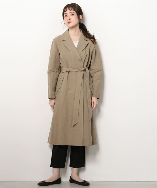 ブルックスブラザーズ(Brooks Brothers) リネン コットン スプリットスリーブ トレンチコート