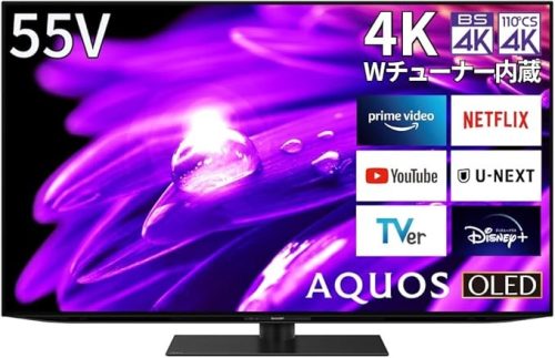 シャープ(SHARP) AQUOS OLED 4K有機ELテレビ ES1ライン 4T-C55ES1