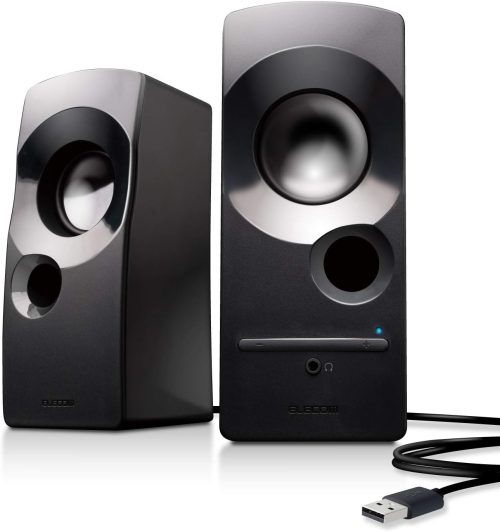 エレコム(ELECOM) パソコン用2.0ch重低音スピーカー MS-P09UXBK