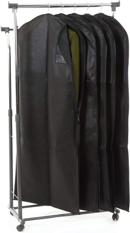 RATOM 洋服カバー 衣類カバー サイドファスナーで使いやすい ロングサイズ5枚