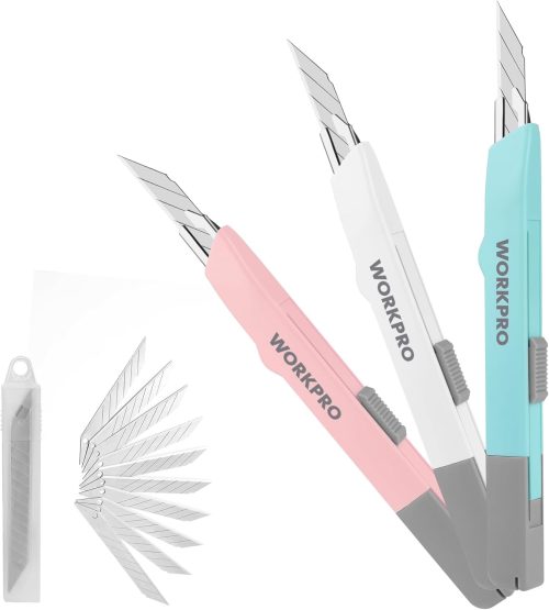 WORKPRO プレシジョンカッター 3本セット 替刃10枚入り