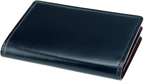 キプリス(CYPRIS) 通しマチ名刺入れ コードバン＆シラサギレザー