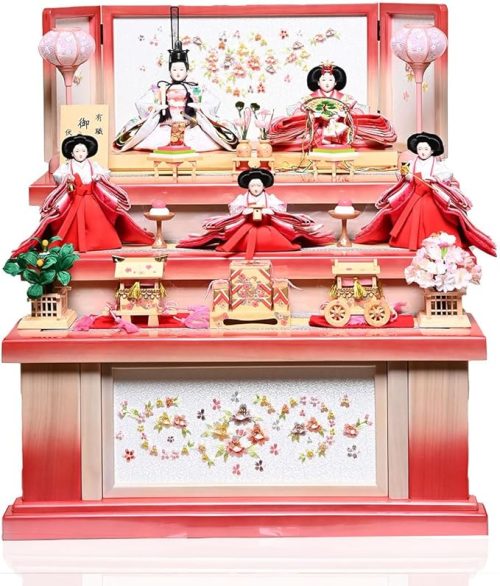 人形の伏見屋 収納飾 京小三五親王芥子官女 陽菜乃雛