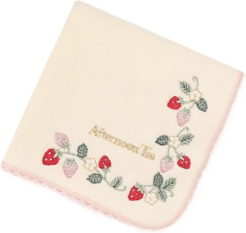 アフタヌーンティー(Afternoon Tea) ストロベリー刺繍ミニタオル JF23