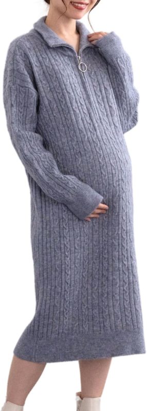 スウィートマミー(Sweet Mommy) ハーフジップニットワンピース