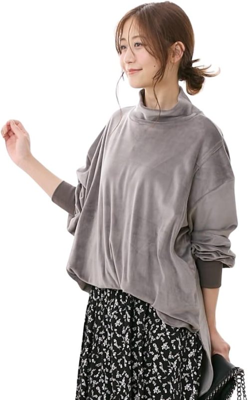 ニッセン マタニティウエア・授乳服 伸びてらくちん!マタニティ長袖タートルトップス