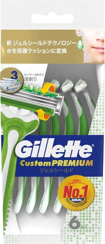 ジレット(Gillette) カスタムプレミアム ジェルシールド 男性用使い捨てカミソリ