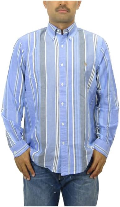 ポロラルフローレン(Polo Ralph Lauren) メンズ クラシックフィット マルチストライプ オックスフォード 長袖シャツ