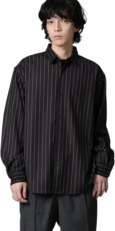 ナノ・ユニバース(NANO universe) 微起毛ストライプシャツ 長袖