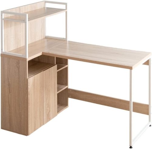 家具350 Fine L字収納・棚付きデスク