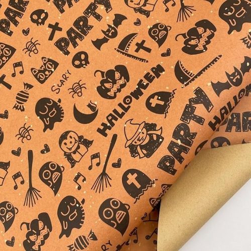 コウドウ(Kohdou) 包装紙 ラッピングペーパー ハロウィン プレゼント Helloween A3サイズ 10枚