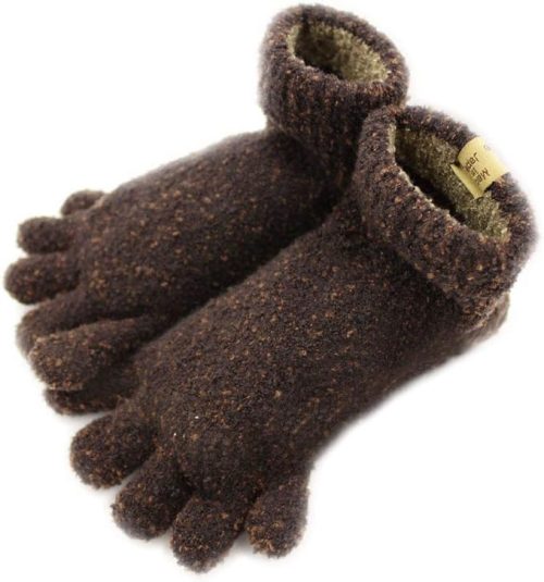 フクシン(fukushin) てぶくろ屋さんがつくった靴下 モコモコ 5本指 ソックス スニーカー丈