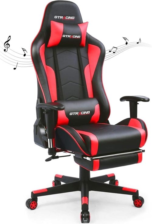 ジーティーレーシング(GTRACING) ゲーミングチェア スピーカー付き GT890
