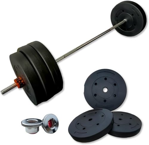 【引取】バーベルセット スターターパック / ラバーバーベルセット50kg / シャフト180cm・160cm