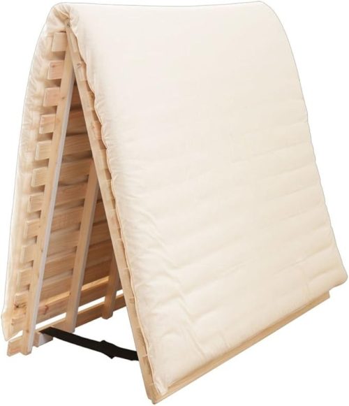 アイリスオーヤマ(IRIS OHYAMA) すのこ ダブルベッド 檜 2つ折り