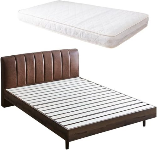 ネルコンシェルジュ(neruco) イヴェール ファブリックレザーベッド ポケットコイルマットレスセット 36113079