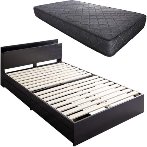 ネルコンシェルジュ(neruco) ゼスト 収納付き ダブルベッド マットレス付き 14012619